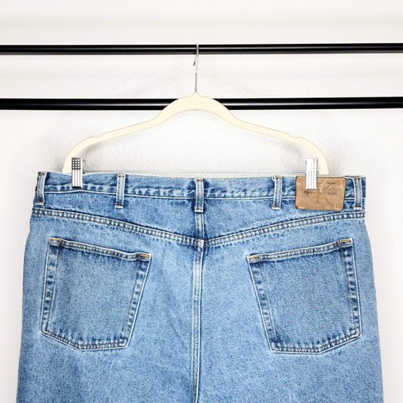 Calvin Klein CK Jeans Men's Vintage 90s Blue Denim Jean Shorts Size 42 - Picture 6 of 8